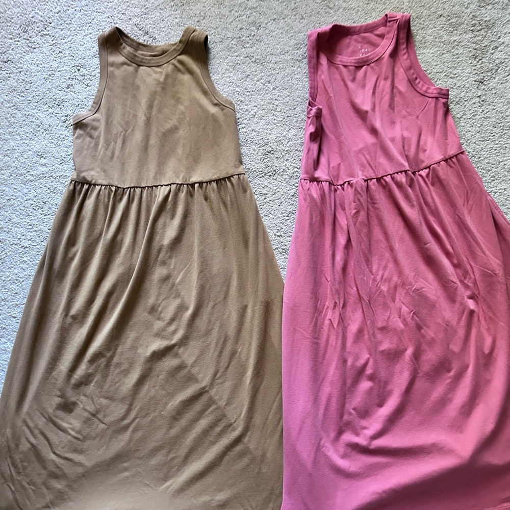 Target A New Day Womens XS Sleeveless Tank Midi Dresses - Pink & Bronze